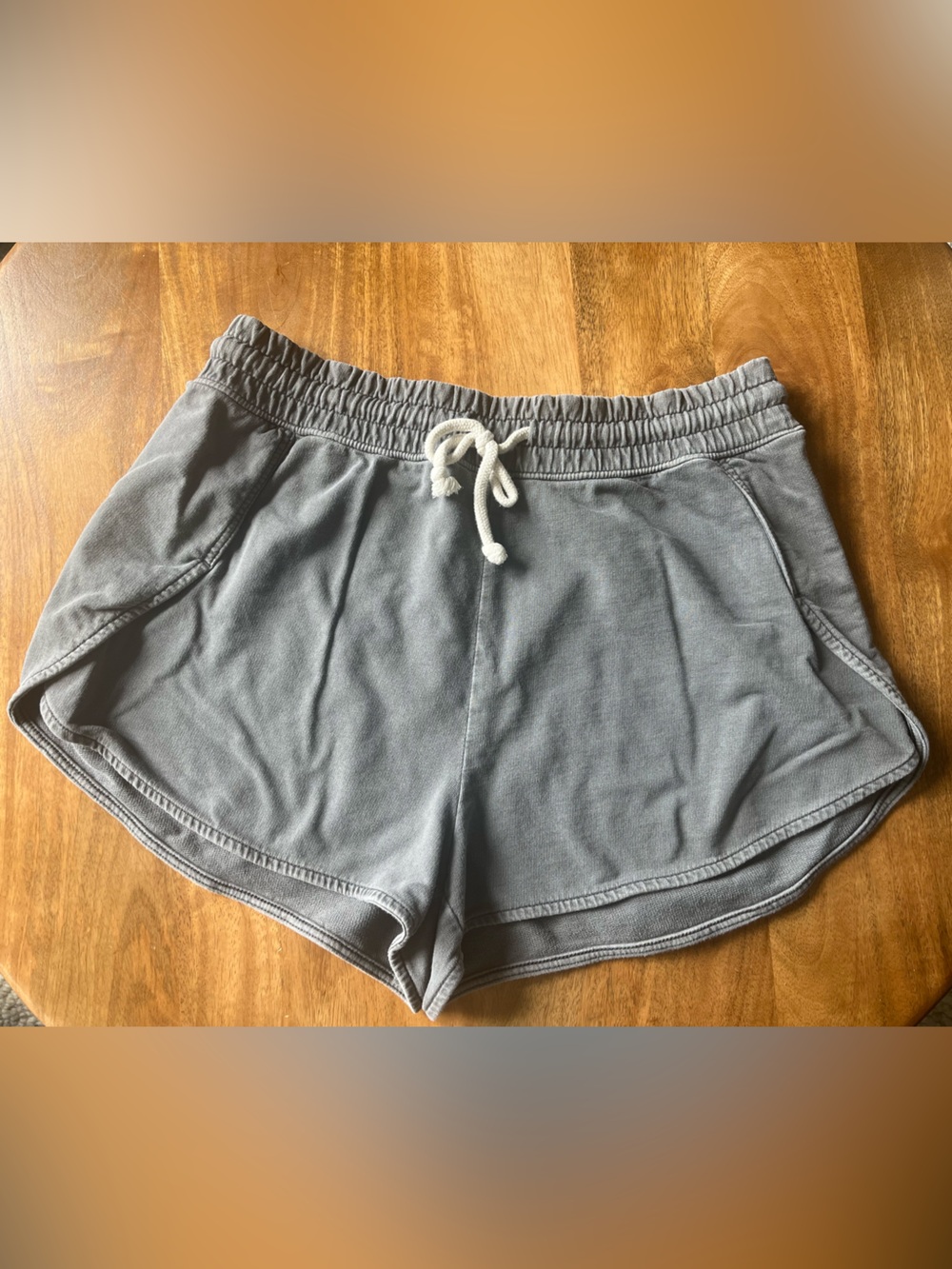 aerie gray drawstring lounge shorts
